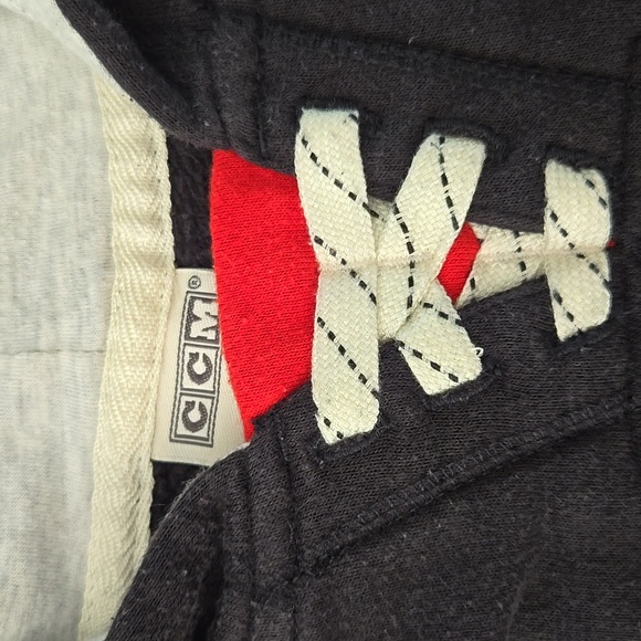 CCM Black and Red Mesh Hoodie - Picture 5 of 11